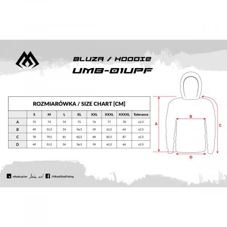 UV-Paita Hoodie with UPF filter, koko XL, Mikado