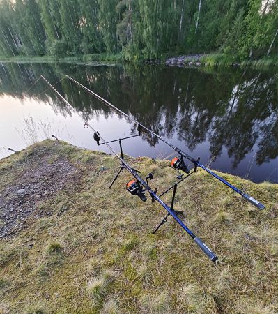 Spöställ Rodpod för två spön, inkl. nappindikatorer, Mikado