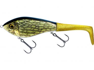Viehe Swim Tail Suspending (kaksi pyrstöä) 12 cm / 62 g, Real Pike, Westin