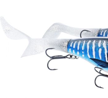 Viehe Swim Tail Suspending (kaksi pyrstöä) 12 cm / 62 g, Motoroil Blood, Westin