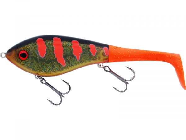 Viehe Swim Tail Suspending (kaksi pyrstöä) 12 cm / 62 g, Motoroil Blood, Westin
