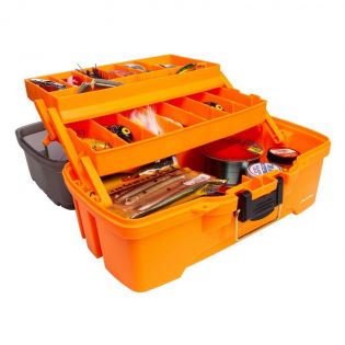 Viehelaatikko Plano Two-Tray Tackle Box, sinivalkoinen