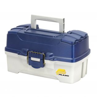 Viehelaatikko Plano Two-Tray Tackle Box, sinivalkoinen